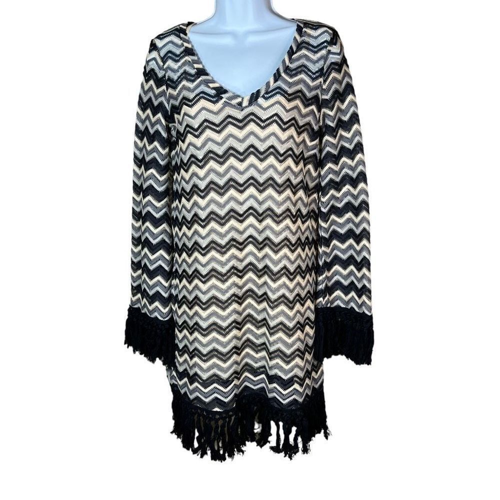 ‎Lamb Label Women’s Fringe Hem Dress Size Small